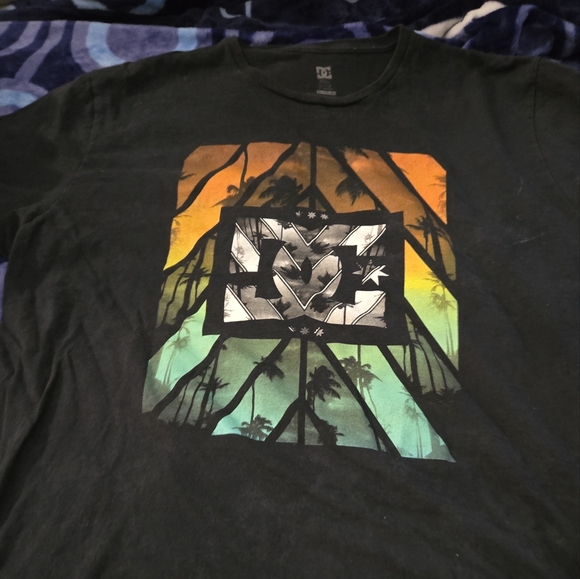 DC SHOES BLACK SHORT SLEEVE SKATEBOARDING GRAPHIC SKATE T SHIRT MENS SIZE 2XL - Picture 1 of 3